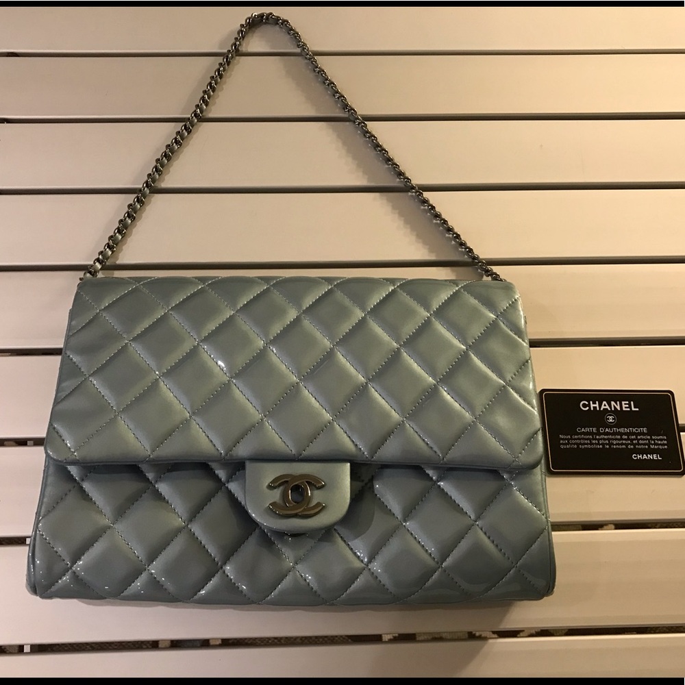 Chanel patent leather purse